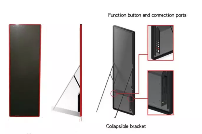 Smart Digital Advertising Led Display Poster Standing Magic LED Screen P2.5