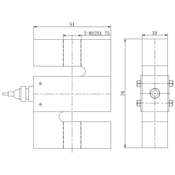 Miniature S Beam Load Cell 100-500kg / Tension Sensor S Shaped Load Cell