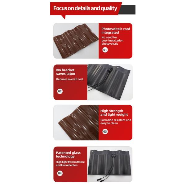 Innovative BIPV Solar Roof Tiles with High Efficiency Design