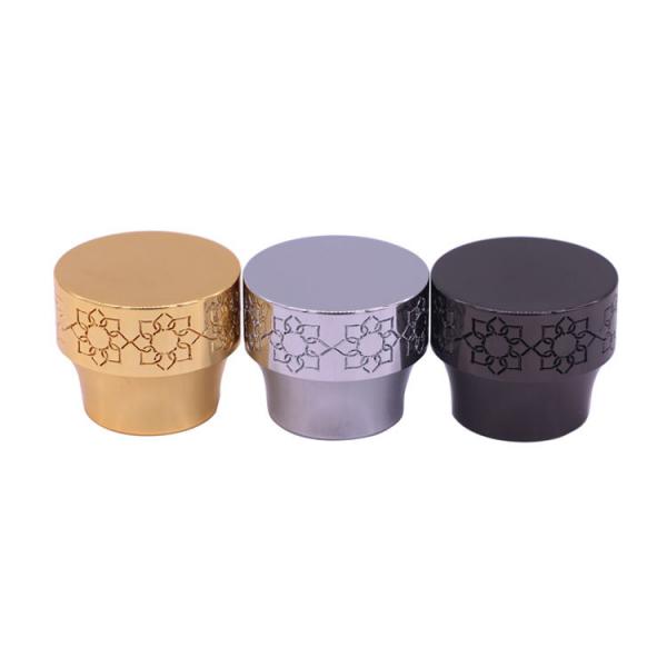 Quality Engraved Pattern Metal Perfume Cap for sale