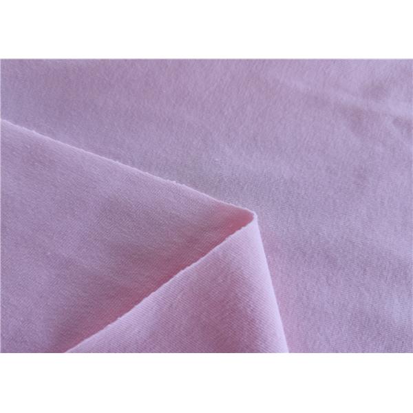 Pink Knitted Fabric Lycra Cotton Single Jersey 32S Cotton Spandex