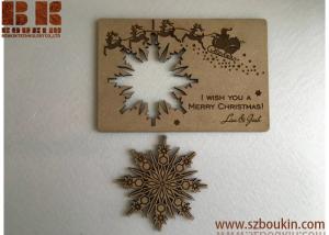 Christmas cards Personalised wooden greeting cards Wood snowflake card Christmas gift