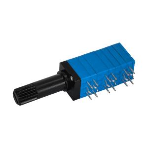 China 9mm Variable Resistor 5K 10k Linear Potentiometer Six Gang 15/20mm plastic Shaft Rotary Potentiometer for Volume Control on sale