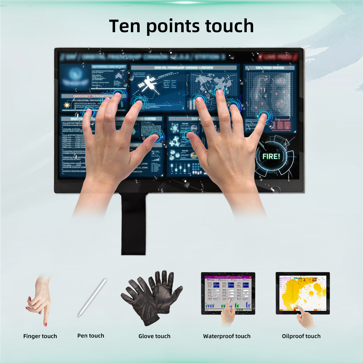 Capacitive 15 Inch Open Frame Monitor Multi Touch Screen Panel With EETI Ilitek Controller
