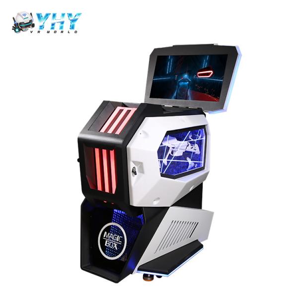 Quality 1500W VR Shooting Simulator 32'' Touch Screen Two Players Small Space Folded for sale