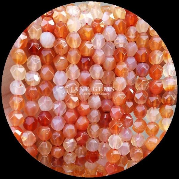 Dazzling Diamond Cut Multi Colored Gemstone Beads Clear Quartz Carnelian Loose Strands for Exquisite Jewelry Crafting