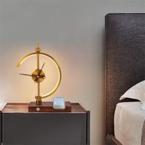 China LED Aluminium Glod Wireless Charger Decorative Wooden Table Lamp 324 X 120 X 410 on sale