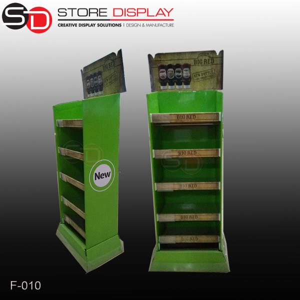 Wholesale custom FMCG floor display stand with four tiers from china suppliers