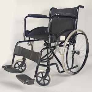 Wholesale Fixed Footrest Folding Steel Wheelchair With Custom Colors Powder Coating Frame from china suppliers