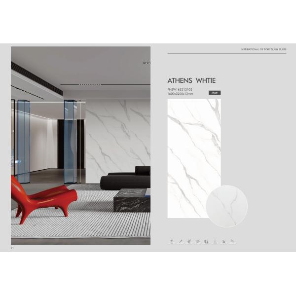 Gloss Glazed Rectified Porcelain Tile With Polished Finish Low Water Absorption PEI Rating 4