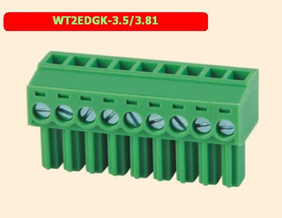 3.5 / 3.81 Mm Cable Connector Block Plug In Electrical Terminal Block