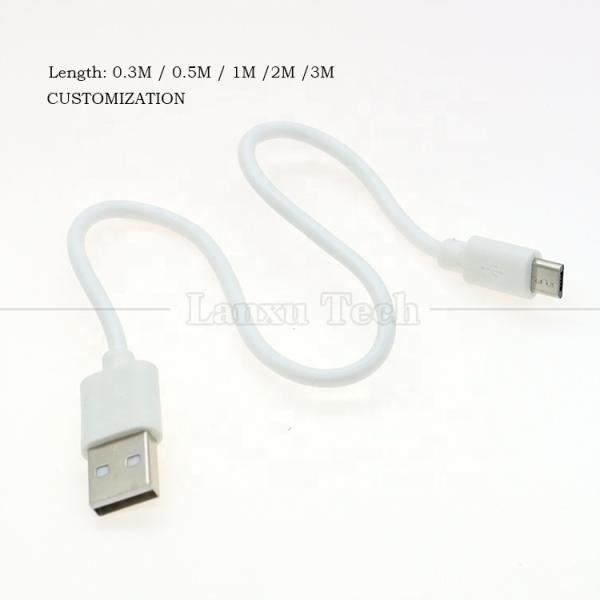 Cheap Short 30cm 50cm 1m White Black Fast Charging 1A V8 Micro B to USB A Male Charger Cable for Power Bank Speaker Earphone