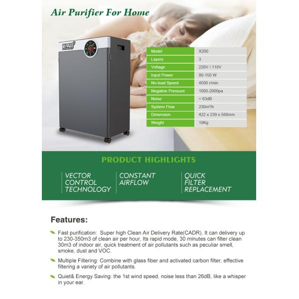 150W HEPA Filter Mobile Fume Extractor Electrostatic Spraying