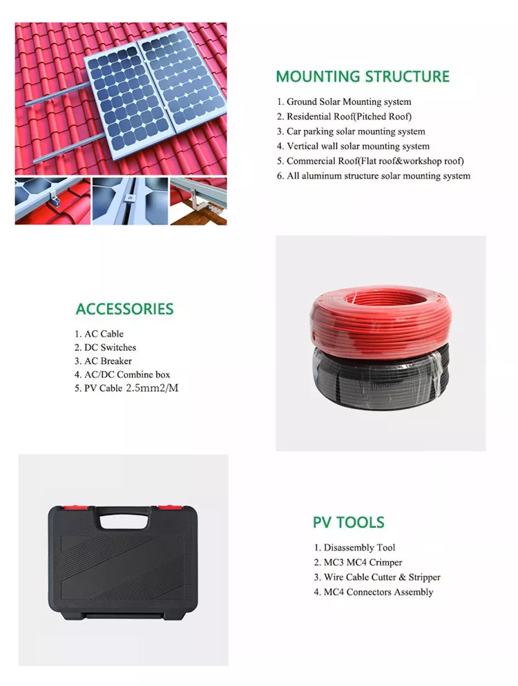 8kw MPPT On Grid Solar System Kit Lithium Complete RV Solar Kit