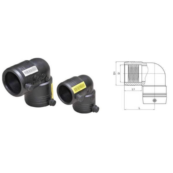 DN32-DN315 PE SDR11 90 Degree Elbow MDPE Electrofusion Fitting