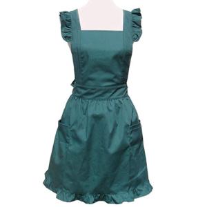 China Fashionable Vintage Womens Cooking Apron Bib  72*75cm Green Color Crossback on sale