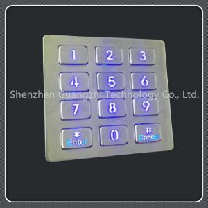 Wholesale Stainless Steel Backlit Numeric Keypad 12 Buttons Type With Usb Interface from china suppliers