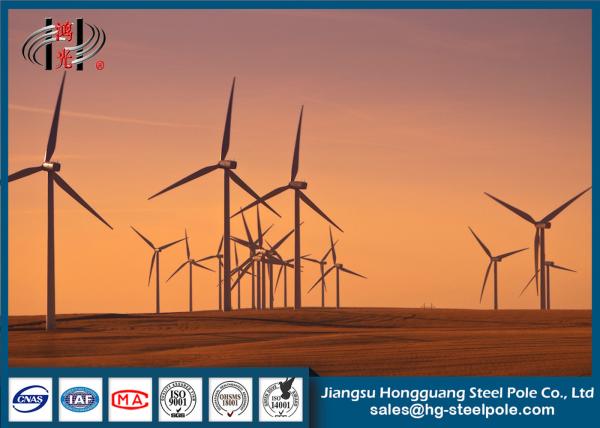 Quality Dodecagonal Wind Turbine Pole Tower 16m Once Forming Without Joint for sale