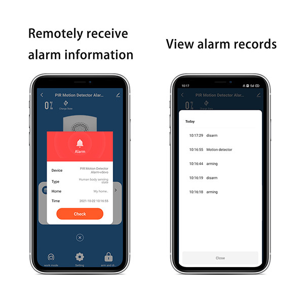 Glomarket Wifi Infrared Intrusion Detection System Timed Smart Alarm Sensor