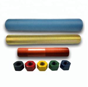 China Colored Anodized Ptef Coated Rod Ends Bolts Acme Threaded Rod With Nuts on sale