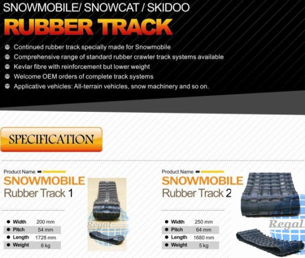 Quality ASV rubber track/Rubber Tracks for Skid Steer Loader Snowmobile Rubber Track for sale