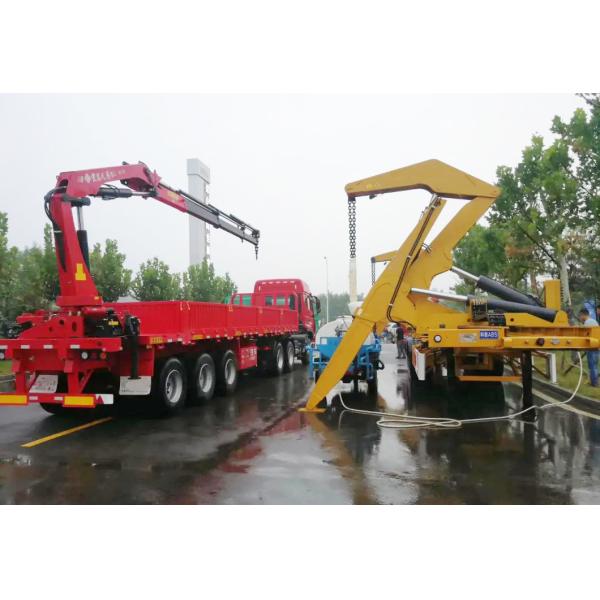 37 Tons 40ft Container Side Loading Semi Trailer for Quick Shipping Container Lifting