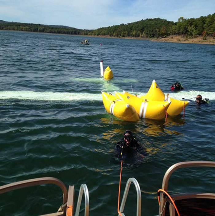 Pillow Shaped Buoyancy Inflatable Underwater Lift Bags Good Sealing