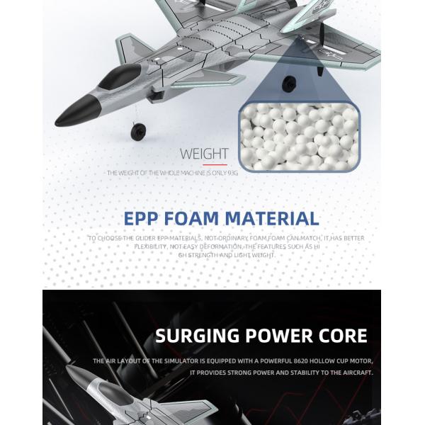 F22 Fighter Airplane Toys 2.4g 4ch RC Airplane Fixed Wing Plane Outdoor Toys Drone Qty/Ctn 18PCS/CTN Controller Battery AA