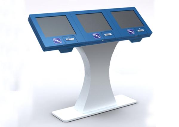 Quality Interactive Information Kiosk With Three Touch Display, Card Reader And Barcode Scanner For Government Hallll for sale