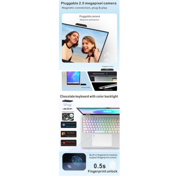 Intel N100 Gaming Laptop 16GB DDR4 512GB SSD 15.6" IPS 144Hz