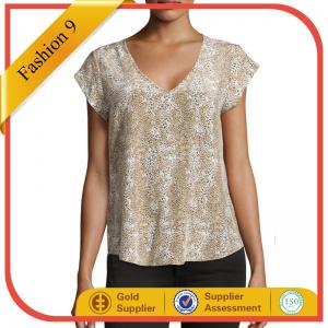 Wholesale Leopard-Print Short-Sleeve Top from china suppliers
