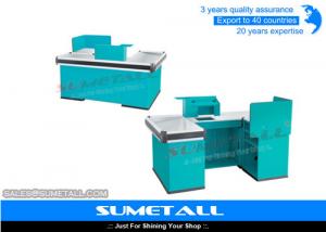 Wholesale Blue Color Commercial Retail Checkout Counter / Supermarket Cash Counter from china suppliers