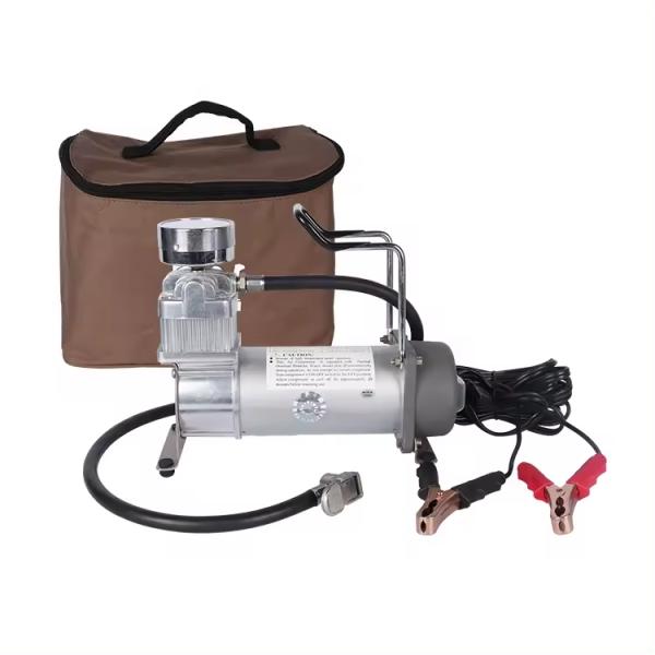 Portable Single Cylinder OffRoad DC12V Metal Heavy Duty Air Compressor With Gauge