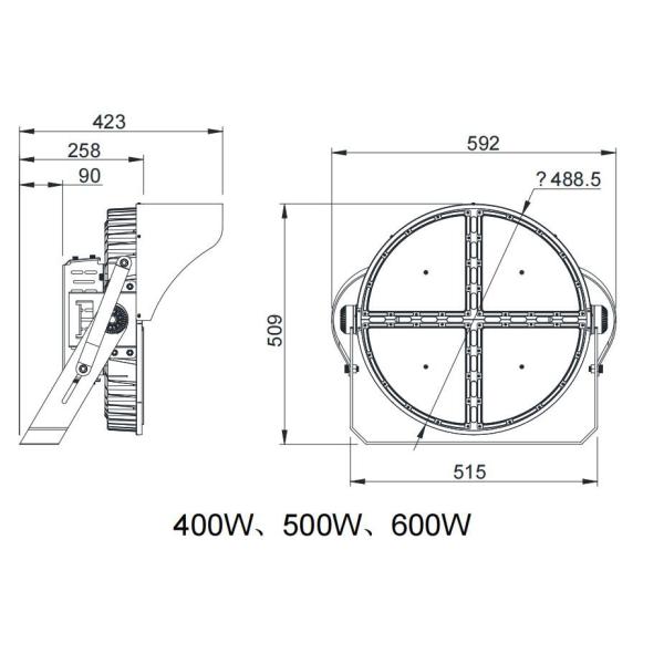 400w 500w garden spike light outdoor industrial warehouse gymnasium high bay led stadium light