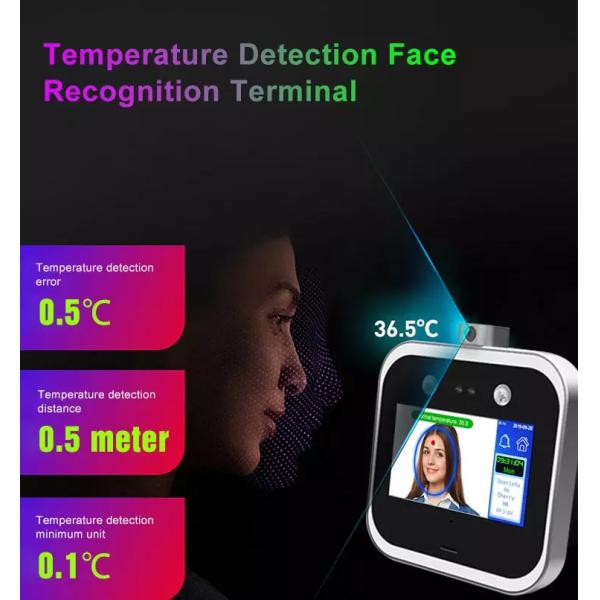 IP54 20W SUS304 Access Control Attendance Machine with temperature function