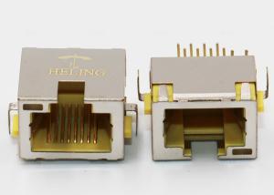 Wholesale Tab Up Shielded Overhangs RJ45 Board Mount Connector Through Hole PCB Mounting from china suppliers