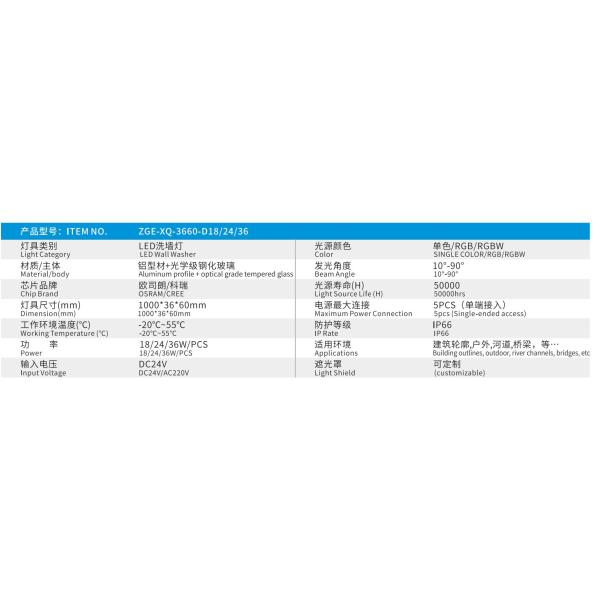 Custom RGB LED Wall Washer Lamp Outdoor Waterproof For Tunnels