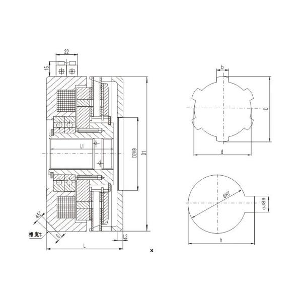 DLM3-1.2 DLM3-2.5 DLM3-5 Electromagnetic Disk Brake Wet Type Multidisc