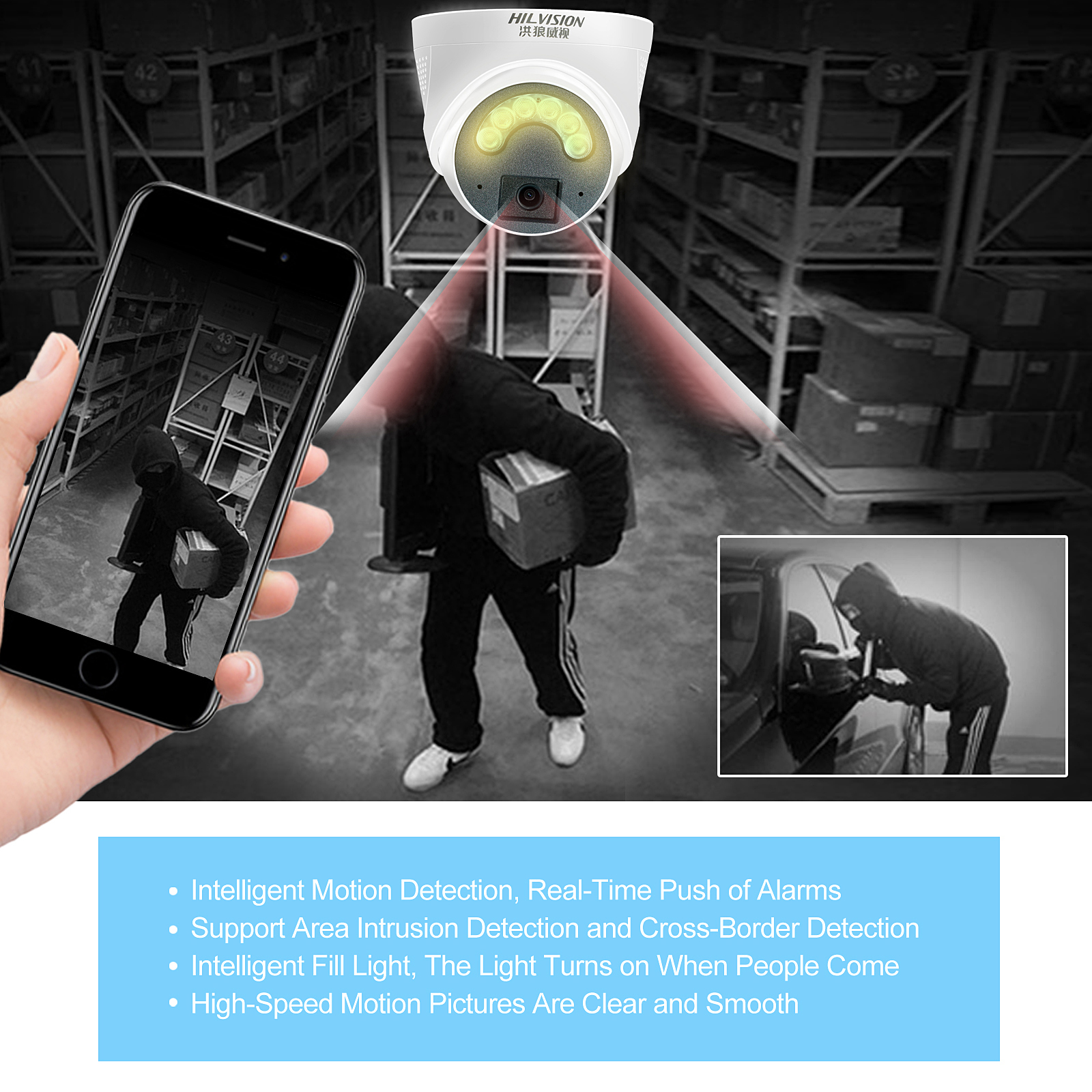C2240TQ-10D Dome Camera Wide Angle Function NVR Data Storage For Enhanced Security