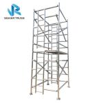 Building Material Aluminium Mobile Scaffold Adjustable Tower Height Easy