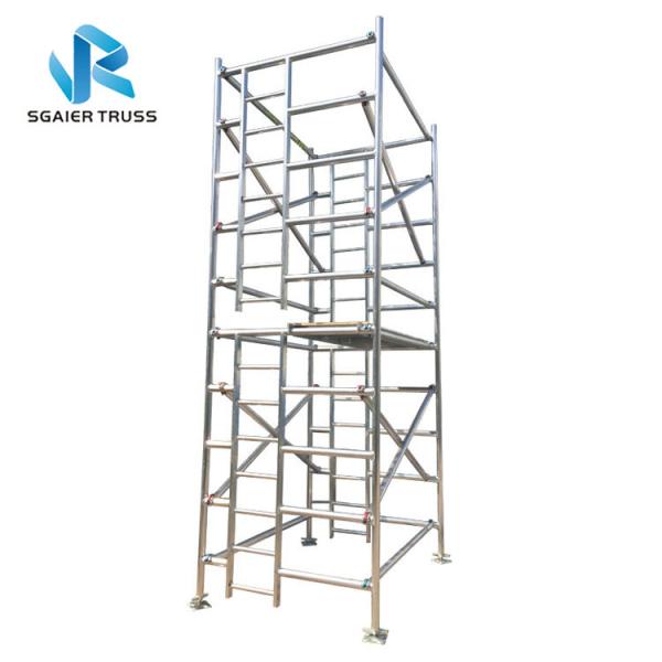 Building Material Aluminium Mobile Scaffold Adjustable Tower Height Easy