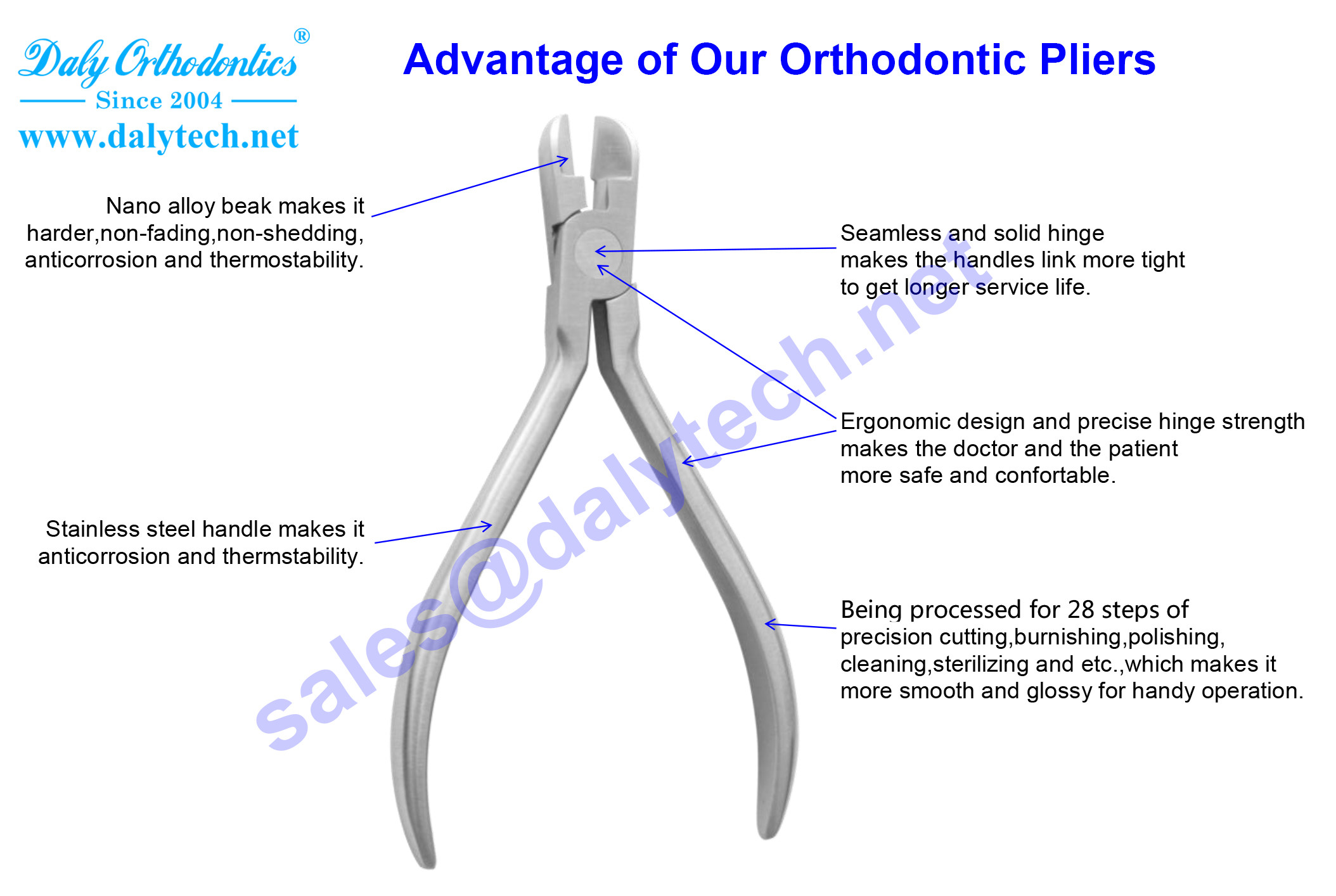 Step pliers of orthodontic devices from dental supply companies