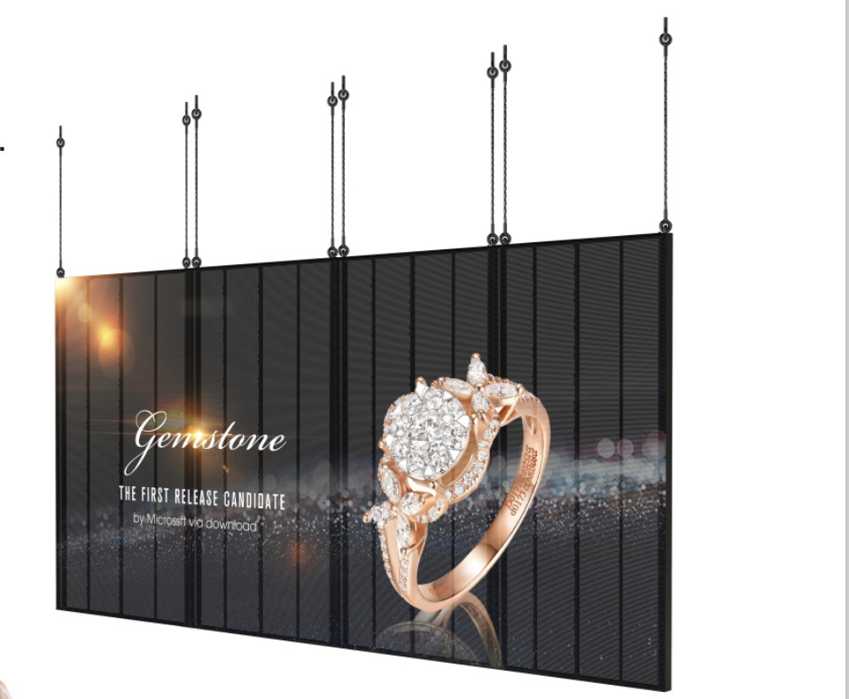 Versatile and Customizable Transparent LED Display G7.82-7.82 with 6.2kg Cabinet Weight