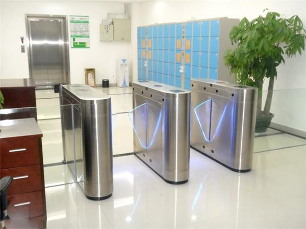 Metro / Stadium Fingerprint Scanner Stainless Steel Turnstile With Alarm Photocell