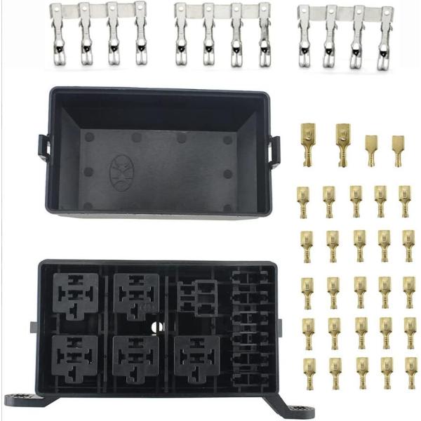 12V 24V ATC ATO 21 Ways Fuse Relay Block for Car Truck Marine Boat RV Trailer