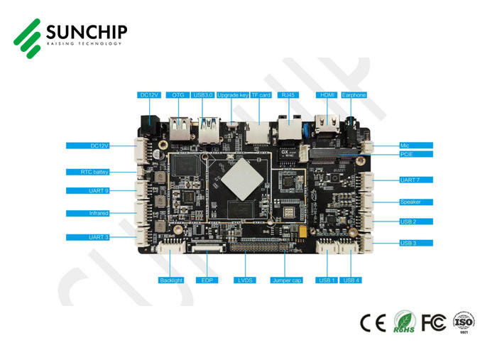 Sunchip RK3288 wall mounted interactive Digital Signage Android ARM board LCD Display for smart device, vending, POS
