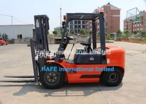 3T Capacity Diesel Engine Forklift Truck With Soft Bag Clamp / 3 Stage 6m Container Mast