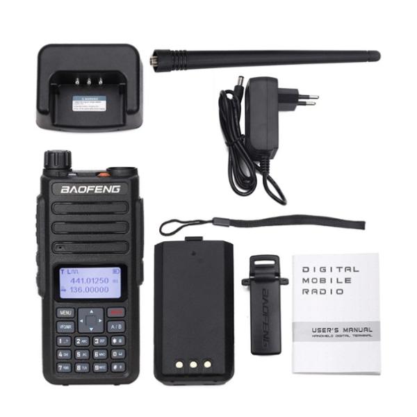 DM-1801 Handheld Radio Two Way Walkie Talkie 5W Dual Band Earpiece Included