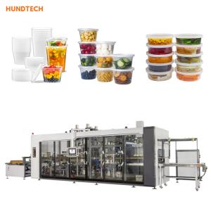 Touch Screen Fruit Food Packing Container Making Machine  Multiservo Temperature Control