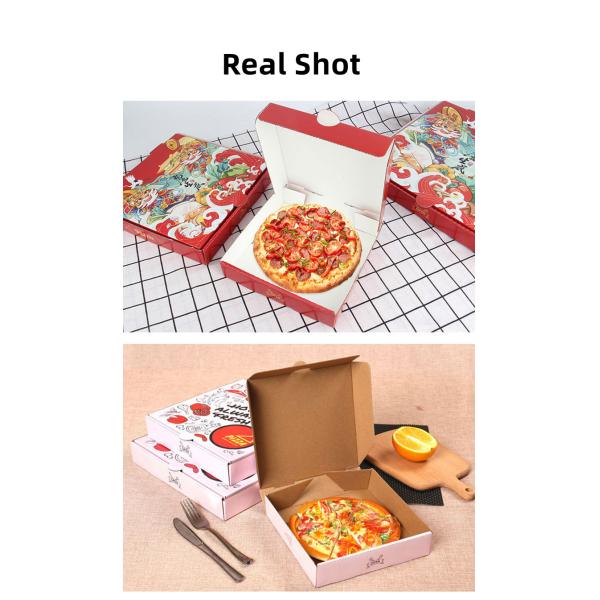 Custom Printed Pizza Slice Boxes Reusable Paperboard Container